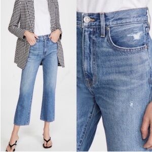SLVRLAKE London Crop Jean Rigid Denim Blue Straight High Rise Better Days 32 NWT